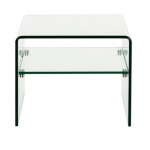 table de chevet transparente