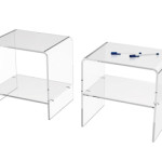 table de chevet transparente