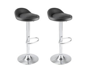 tabouret de bar noir x 2 retro cavalier