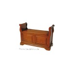 banc de lit merisier