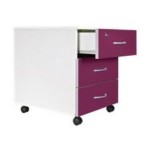 caisson de bureau violet