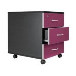 caisson de bureau violet