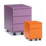 caisson de bureau violet