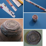 corbeille en papier enroule