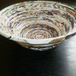 corbeille en papier enroule
