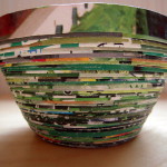 corbeille en papier enroule