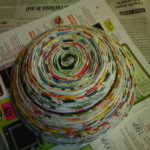 corbeille en papier enroule