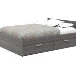 lit 2 personnes gris