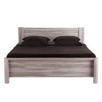 lit 2 personnes gris