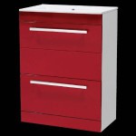 meuble chaussures rouge laque