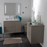 meuble haut salle de bain taupe