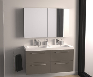 meuble haut salle de bain taupe