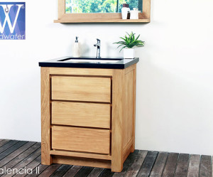 meuble haut salle de bain teck