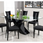 table a manger opera - 8 couverts - mdf laque noir