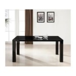 table a manger opera - 8 couverts - mdf laque noir