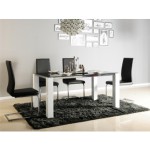 table a manger opera - 8 couverts - mdf laque noir