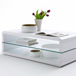 table basse blanc laque