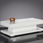 table basse blanc laque