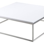table basse blanc laque