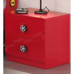 table de chevet rouge