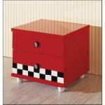 table de chevet rouge