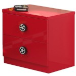 table de chevet rouge