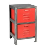 table de chevet rouge