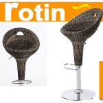 tabouret de bar rotin