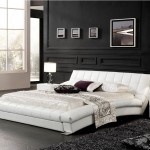 tete de lit cuir blanc