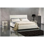 tete de lit cuir blanc