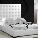 tete de lit cuir blanc