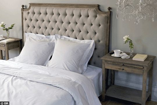 tete de lit velours violet