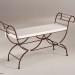 banc bout de lit en fer forge