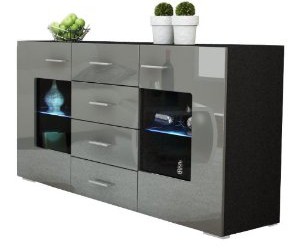 buffet de cuisine noir laque