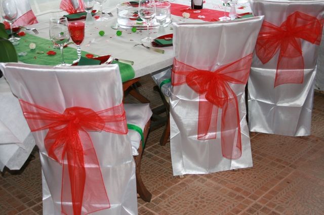 housse de chaise jetable blanc