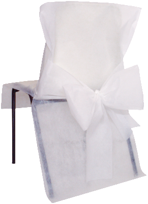 housse de chaise jetable blanc