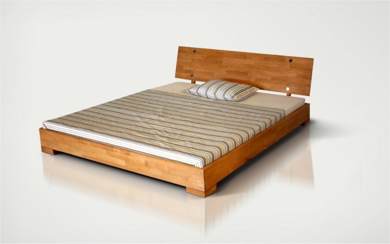 lit 2 personnes bois