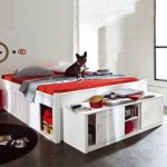 lit 2 personnes serigraphie new york avec tiroir