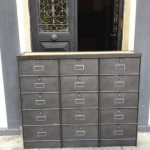 meuble chaussures industriel