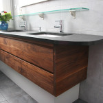 meuble salle de bain noyer