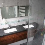 meuble salle de bain noyer