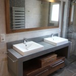 meuble salle de bain noyer