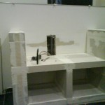 meuble vasque en beton cellulaire