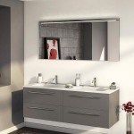 meuble vasque gris salle bain