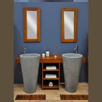 meuble vasque gris salle bain