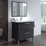 meuble vasque gris salle bain