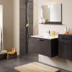 meuble vasque gris salle bain