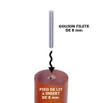 pied de lit vis 6 mm