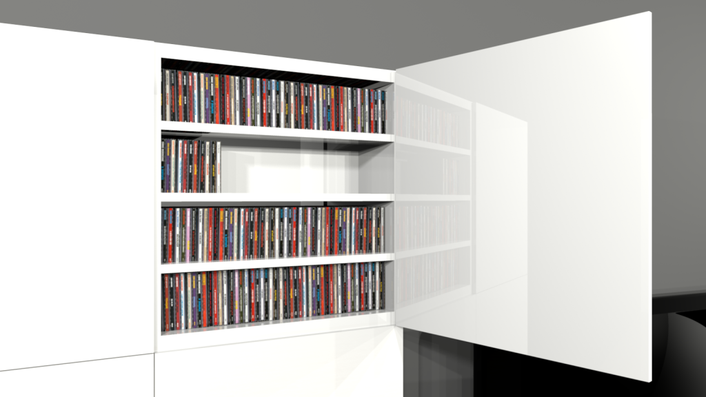 rangement cd avec porte