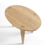 table basse ovale bois